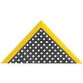 Notrax Drainage Mat, 3 ft. 4" L, 28" W, 7/8" Thick, Rectangle, Black with Yellow Border