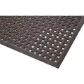 Apex Reversible Drainage Mat, 6 ft. L, 4 ft. W, 5/8" Thick, Rectangle, Black