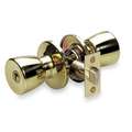 Master Lock Light Duty, Bright Brass, TUO Tulip Knob Lockset; Function: Privacy