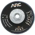 Arc Abrasives 4-1/2" Flap Disc, Type 29, 80 Grit, Zirconia Alumina, 13300 RPM