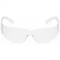 Pyramex Intruder Frameless Safety Glasses, No, Clear Lens, Polycarbonate, Scratch-Resistant