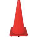 Traffic Cone: Day or Low Speed Roadway (40 MPH or Less), Non-Reflective, 28 in Cone Ht, Orange, PVC