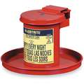 Justrite Drain Can, 1/2 gal., Flammables, Galvanized Steel, Red