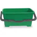 Unger Bucket: Green, Polypropylene, Rectangular, 11 3/4 in Bucket/Pail Dia.