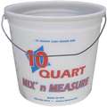 Encore Plastics Paint Pail: 10 qt Capacity, 24 5/8 in, 11 1/4 in Overall Lg, 11 1/4 in Overall Wd