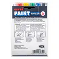 Uni-Paint Permanent Paint Marker, Paint-Based, Blacks, Blues, Greens, Reds, Whites, Yellows Color Family, Medi