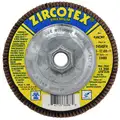 Flexovit 4-1/2" Flap Disc, Type 27, 40 Grit, Zirconia Alumina, 13300 RPM