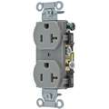 Bryant 20 A, Commercial, Receptacle, Gray, No Tamper Resistant