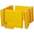 Rubbermaid Locking Compartment: Yellow, Plastic, For Use With Mfr. No. 6173