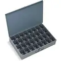 Steel Compartment Drawer, Compartments per Drawer: 32, Removable Dividers: No, Gray