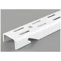 Dual Slot Standard, Dual Track, Steel, White, 48-1/2" Length (In.)