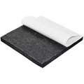 Wool Felt Sheet: 12 in W x 12 in L, 1/8 in Thick, F26, Acrylic Adhesive Backing, Gray, 5A to 15A