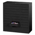 Tennsco Horizontal Literature Organizer, Black, Welded Steel and Fully Assembled, 33" Height