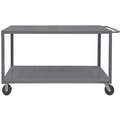 Steel Flat Handle Utility Cart, 4000 lb. Load Capacity, Number of Shelves: 2
