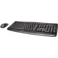 Wireless Keyboard/Mouse Set, Black, USB Connector Type