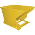 Yellow Self-Dumping Hopper, 8.1 cu. ft., 4000 lb. Load Cap., 32-1/2" H X 52-1/2" L X 31-3/4" W