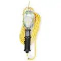 Lumapro Incandescent Hand Lamp, 100 Lamp Watts, 25 ft. Cord Length, Black/Yellow