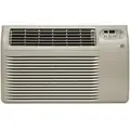 GE 115 V Electric Wall Air Conditioner w/Heat, 8200 BtuH Cooling, Soft Gray, Includes: Wall Sleeve and R