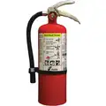 5 lb., ABC Class, Dry Chemical Fire Extinguisher; 18 ft. Range Max., 12 to 14 sec. Discharge Time