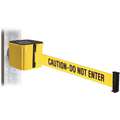 Retracta-Belt Retractable Belt Barrier, Yellow with Black Text, Caution - Do Not Enter