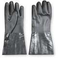 Chemical Resistant Gloves, Size XL, 14"L, Black, 1 PR