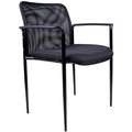 Guest Chair: Black Seat, Polyester, Black Frame, Steel, 275 lb Wt Capacity