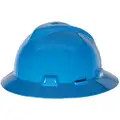 MSA Full Brim Hard Hat, Type 1, Class E ANSI Classification, V-Gard, Ratchet (4-Point)