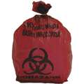 1 gal. Red Biohazard Bags, Super Heavy Strength Rating, Coreless Roll, 200 PK