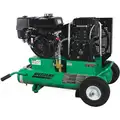 Portable Gas Air Compressor: 2 Stage, 9 hp Engine, Honda, 18.3 cfm @ 90 psi, Wheelbarrow