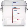8-3/4" x 8-7/8" x 6-15/16" Co-Polyester Space Saving Storage Container, Clear