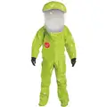 Level A (Training Purposes Only) Front-Entry Encapsulated Training Suit, Lime Yellow, XL, Tychem 10