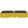 Ultratech Uncovered, Polyethylene IBC Containment Unit; 535 gal. Spill Capacity, No Drain Included, Yellow/Black