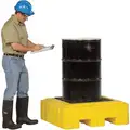 UltraTech 62 gal. Polyethylene Drum Spill Containment Pallet for 1 Drum; Drain Included: No