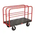 Rubbermaid Single-Height Vertical Panel Truck with Adjustable Rails, 2,000 lb. Load Capacity, 48", 24"