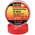 3M Vinyl Electrical Tape, Rubber Tape Adhesive, 7.00 mil Thick, 1/2" X 20 ft., Red, 100 PK