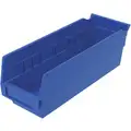 Shelf Bin, Blue, 4" H x 11-5/8" L x 4-1/8" W, 1EA