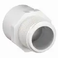 Male Adapter: 1/2 in x 1/2 in Fitting Pipe Size, Schedule 40, Male NPT x Female Socket, 600 psi