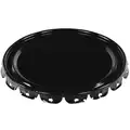 Steel Pail Lid: Gasketed, 11 7/8 in Overall Dia, Black, Steel, UN 1A1/Y1.5/200