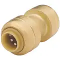 Coupling, Tube Fitting Material DZR Brass, Fitting Connection Type Push-Fit, Tube Size 1/4 in