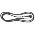 Power Cord, 12 AWG, Number of Conductors 3, PVC, Black, 15.0 A, 8 ft