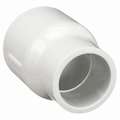 Reducing Coupling: 4 in x 3 in Fitting Pipe Size, Schedule 40, Female Socket x Female Socket, White