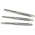 3 Pc Tap Set, #6-32, Bottoming, Plug, Taper, 3 Flutes, High Speed Steel, Uncoated Tap Finish