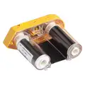 Label Printer Ribbon Cartridge: 2" x 75 ft, Black, Resin, R6000, M611-AM-BT-W/BMP61