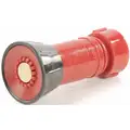 Fire Hose Nozzle, 3/4" Inlet Size, GHT Thread Type, 35 gpm Flow Rate, Black Bumper Color