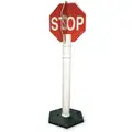 Cortina Plastic Stop Sign Kit with Base, 56" H x 11" W