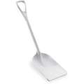 Hygienic Shovel: Square Point, Polypropylene, 11 in Blade Wd, 14 in Blade Lg, White, 1-Piece