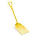 Remco Hygienic Shovel: Square Point, Polypropylene, 11 in Blade W, 14 in Blade L, Yellow, 1-Piece