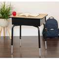 Flash Furniture Student Desk,Steel Frame,Oak Color