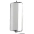 Velvac Heated Angle Back Round Corner Mirror; for EitherVehicle Side, 7 x 16" Mirror Head Size, 112 sq."Viewing Area, Silver