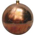 Float Ball: Copper, External Connection, 10 in Float Dia., Machine Thread
